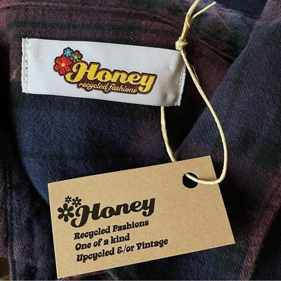 DMX Flannel Shirt Mens XL XXL Unisex Handmade Reworked Bleached Plaid Rare - Picture 11 of 14